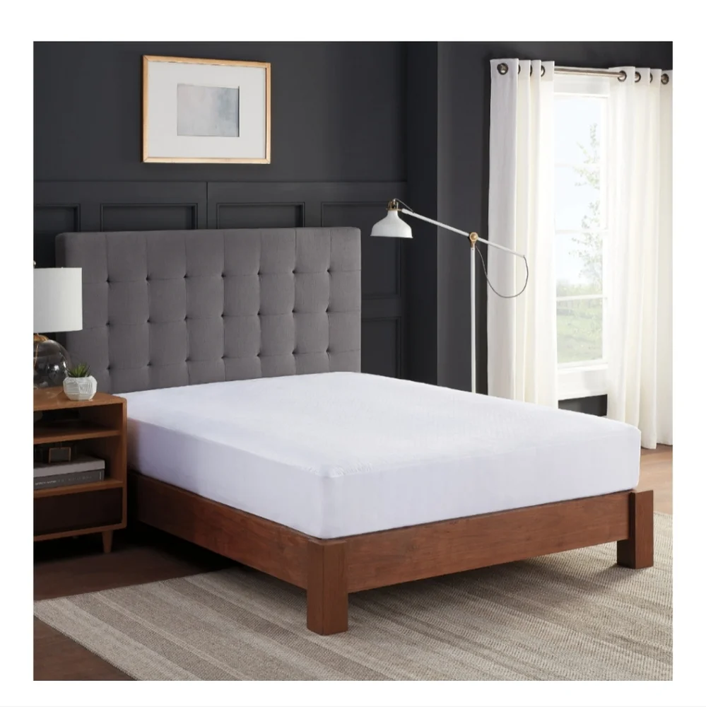 : SleepCharge Nanobionic Waterproof Fitted Mattress Protector, Twin sleep charge